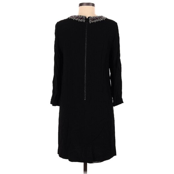 Alice + Olivia Prim Embellished Shift Black Dress Size 2 - Picture 6 of 7